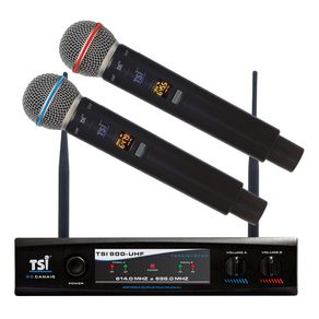 Microfone Sem Fio TSI 900 Duplo de Mão UHF -| C025261